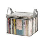 organisateur livres transparent noir poignées amovibles moderne pratique sac livres étudiant classe rangement ménage