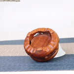 support bois traditionnel vase miniature plantes bonsaï marron sculpté décoration intérieure