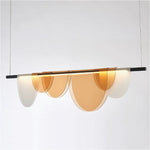 lustres led suspension contemporaine noir blanc bleu géométrique opaques chambre villa bar