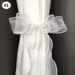 rideau dentelle blanc transparent classique fenêtre maison salon décoration chic