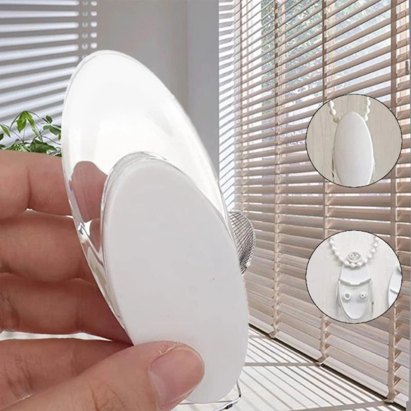 clips fenetre moderne transparent blanc adhésif set pieces ovale