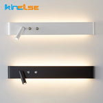 Applique murale LED moderne en aluminium blanc pour lit
