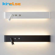 lampe murale led moderne bras articulé blanc noir minimaliste fixations murales interrupteur