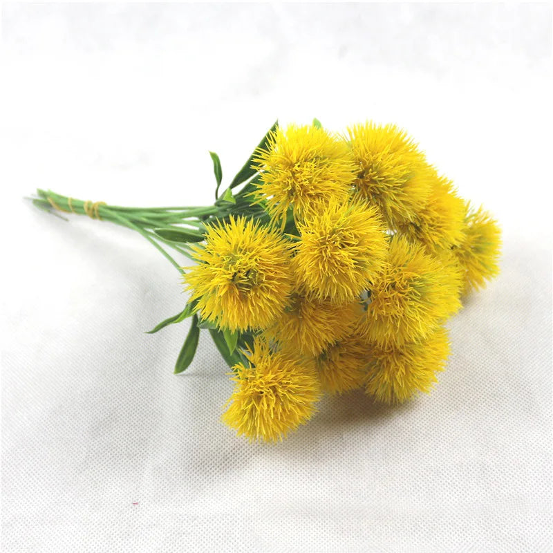 bouquet fleurs artificielles vert blanc jaune rose moderne minimaliste intérieur décoration mariage anniversaire