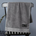 serviettes coton absorbantes rayées moderne orange blanc gris clips toilette durable qualité