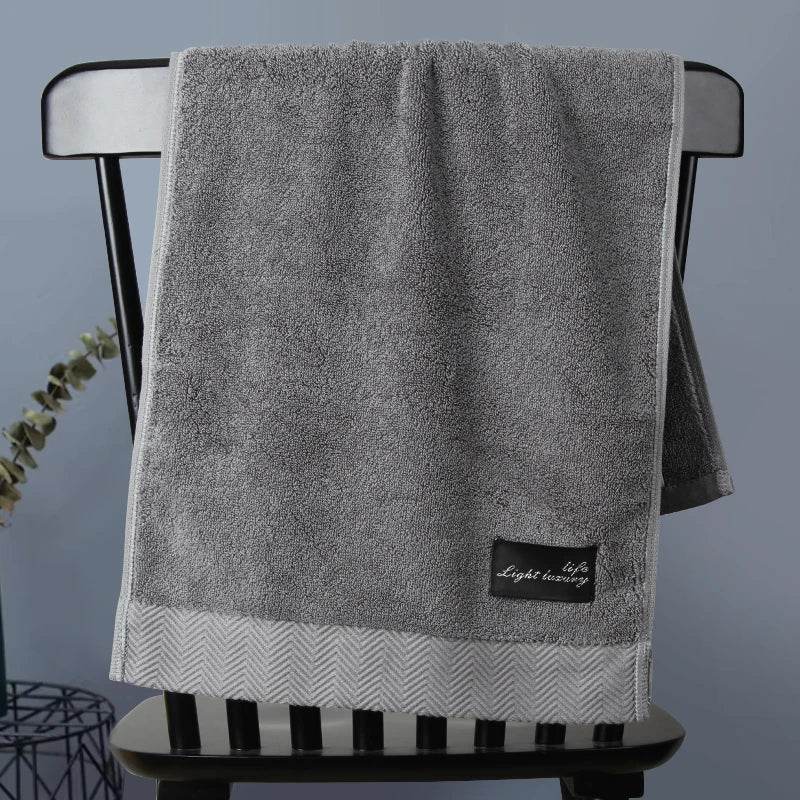 serviettes coton absorbantes rayées moderne orange blanc gris clips toilette durable qualité