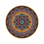 tapis rond boho mandala multicolore floral deco moderne salon chambreextérieur 80x80cm 120x120cm