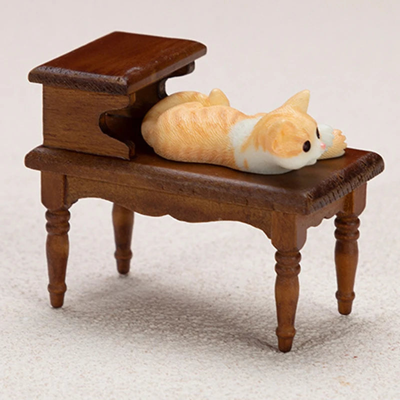 tables miniatures bois rustique chats miniature bouteille verre paille livreDecorationFantaisieScienceFiction
