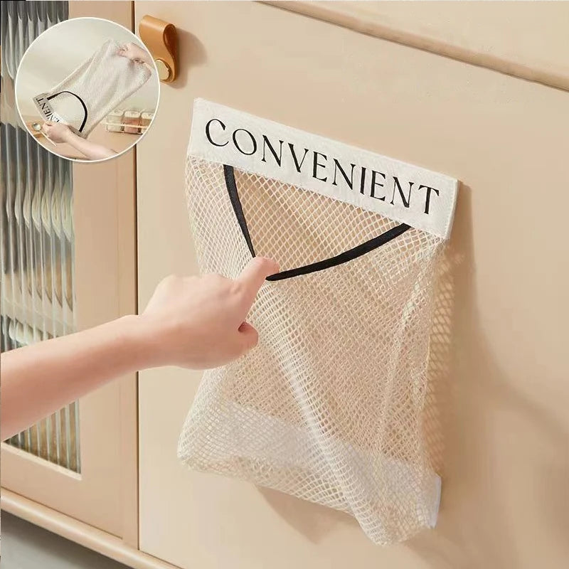 sacs rangement suspendus réutilisables polyester maille garage cuisine organisateur ménageriaux