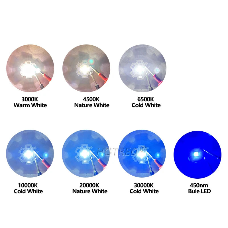LED 3W XPE 3535 Blanc Froid Chaud Bleu Câbles Modernes Technologiques