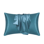 taie d'oreiller satin rose clair housse coussin moderne cheveux beauté sommeil nuit