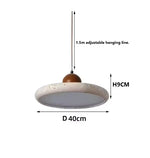 Suspension lumineuse pierre naturelle gris clair texture béton moderne minimaliste 249 2000 lumens