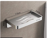 étagère murale moderne étagère métal argenté grille perforations salle bains rangement toilettessupport mural non