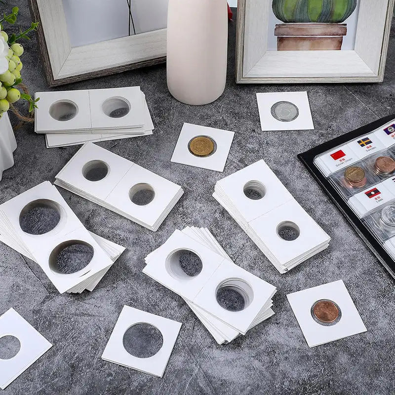 porte monnaie blanc transparent simple réutilisable adhésif collection pièces monnaie rangement