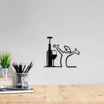 décoration murale moderne humour noir saut lit douche vin porte chambre