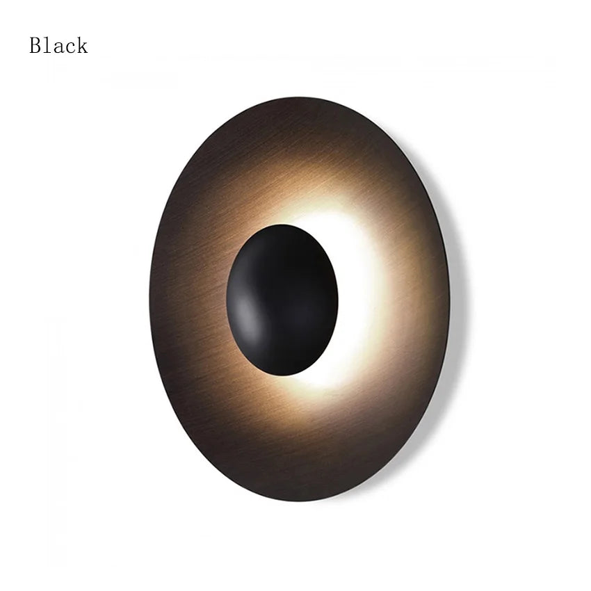 Applique murale LED ronde contemporaine blanc noir marron doré éclairage quotidien cuisine salle manger