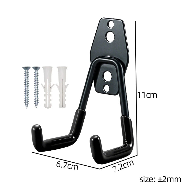 crochets muraux noirs modernes lisses suspendre outils garage jardin 14mm large