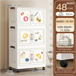 organisateur vêtements armoire tiroirs dessins animés ours lapins moderne blanc roulettes pliable chambre salon