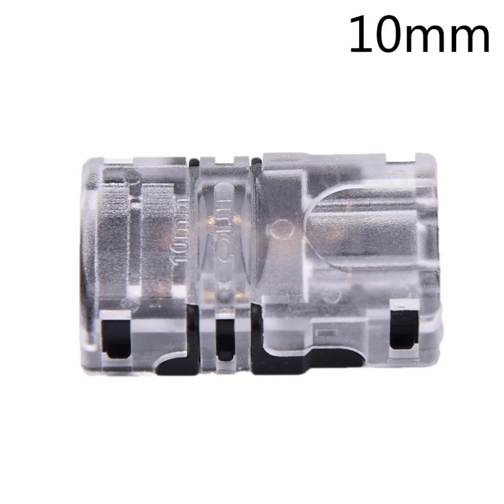 connecteur ruban led transparent clips 8mm 10mm ip65 étanche smd 5050 moderne câbles rouge