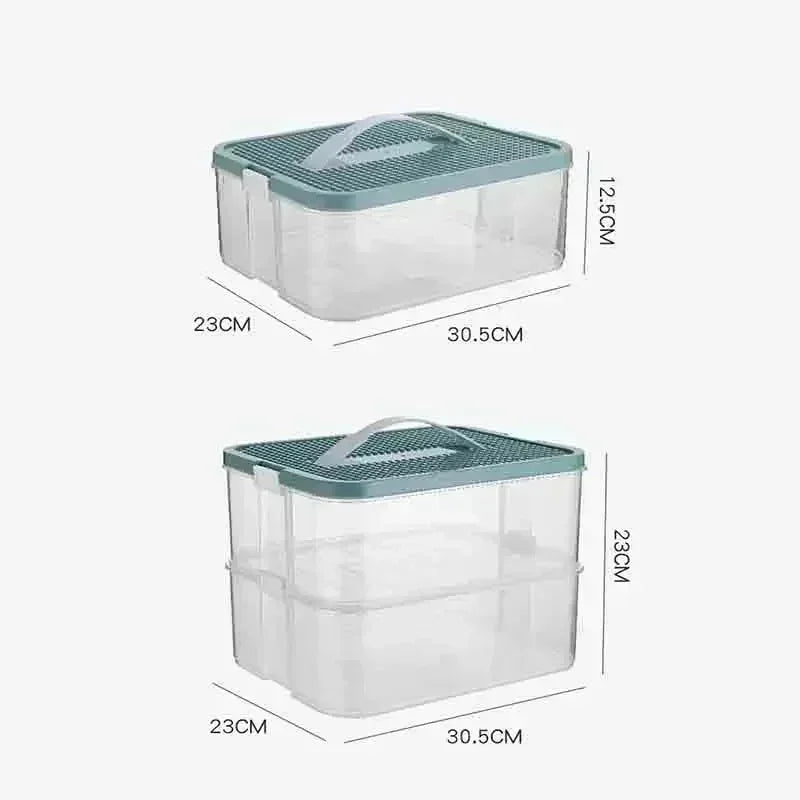 boîtes rangement jouets transparentes empilables poignées deux étages modernes pratiques