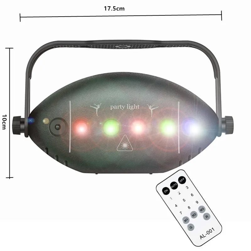 projecteur laser noir moderne effet stroboscope sonore controle rgb led anniversaire decoration noel mariageintérieur