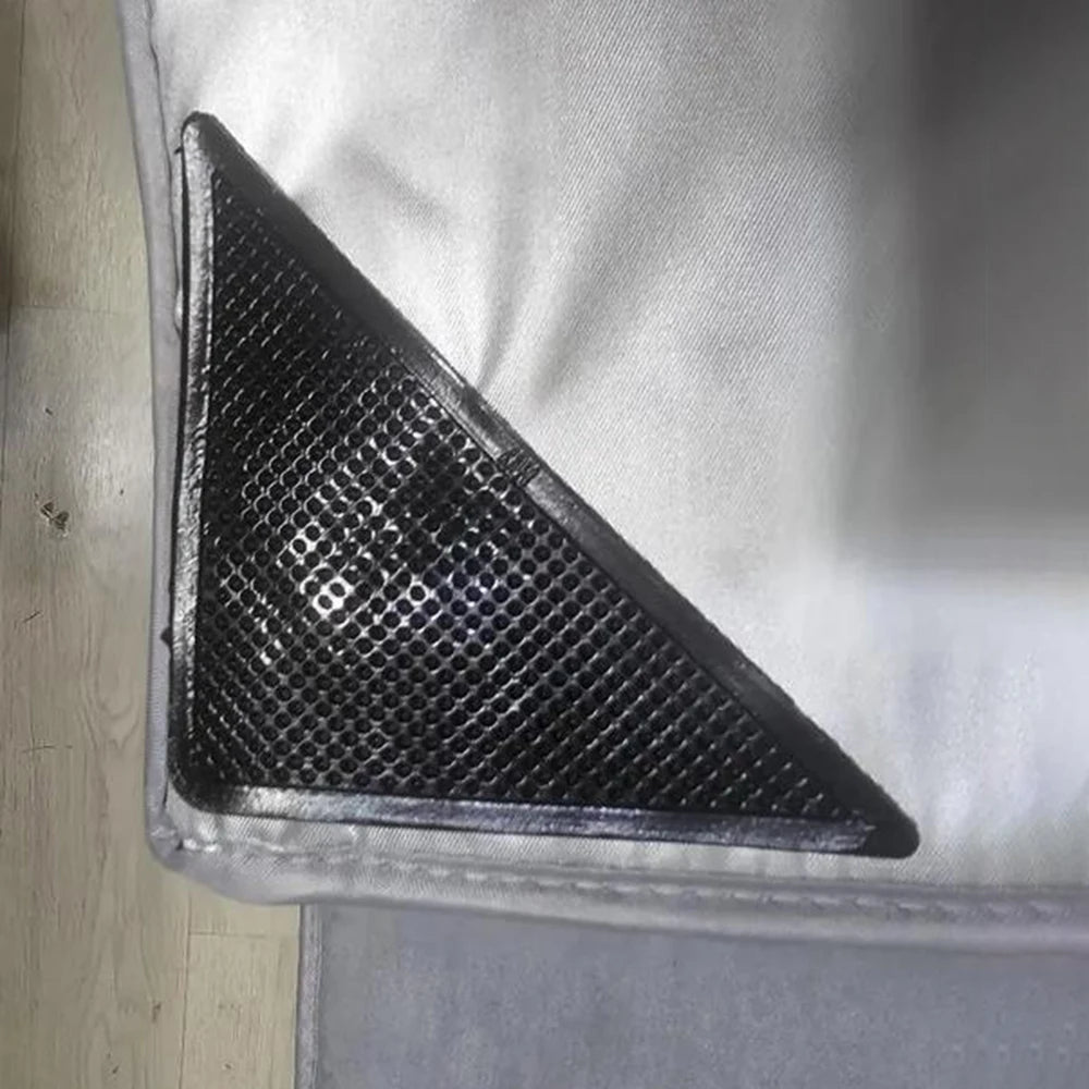 protège meubles moderne adhésif perforé noir anti dérapant tapis triangulaire fixations incluses pack pièces