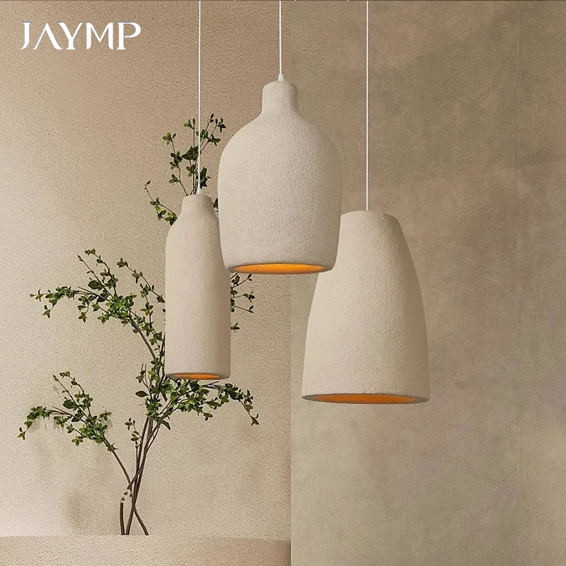 suspension lumineuse moderne beige clair texture granuleuse lampe suspendue salon salle manger