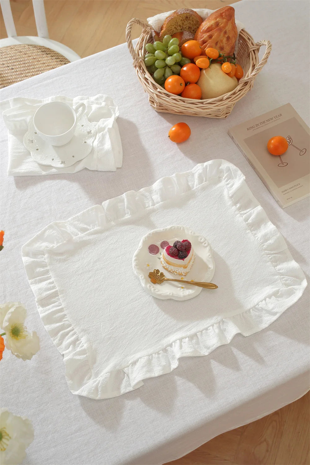 serviettes table coton blanc douces classiques maison mariage festives 14x20 inches