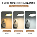 lampe pince rechargeable usb blanc minimaliste tactile interrupteur led réglable
