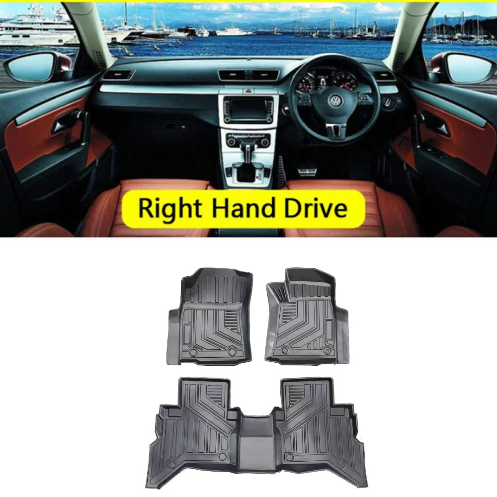 tapis sol noir rayures horizontales surface rugueuse pratique résistant nissan navara d23 tekna np300