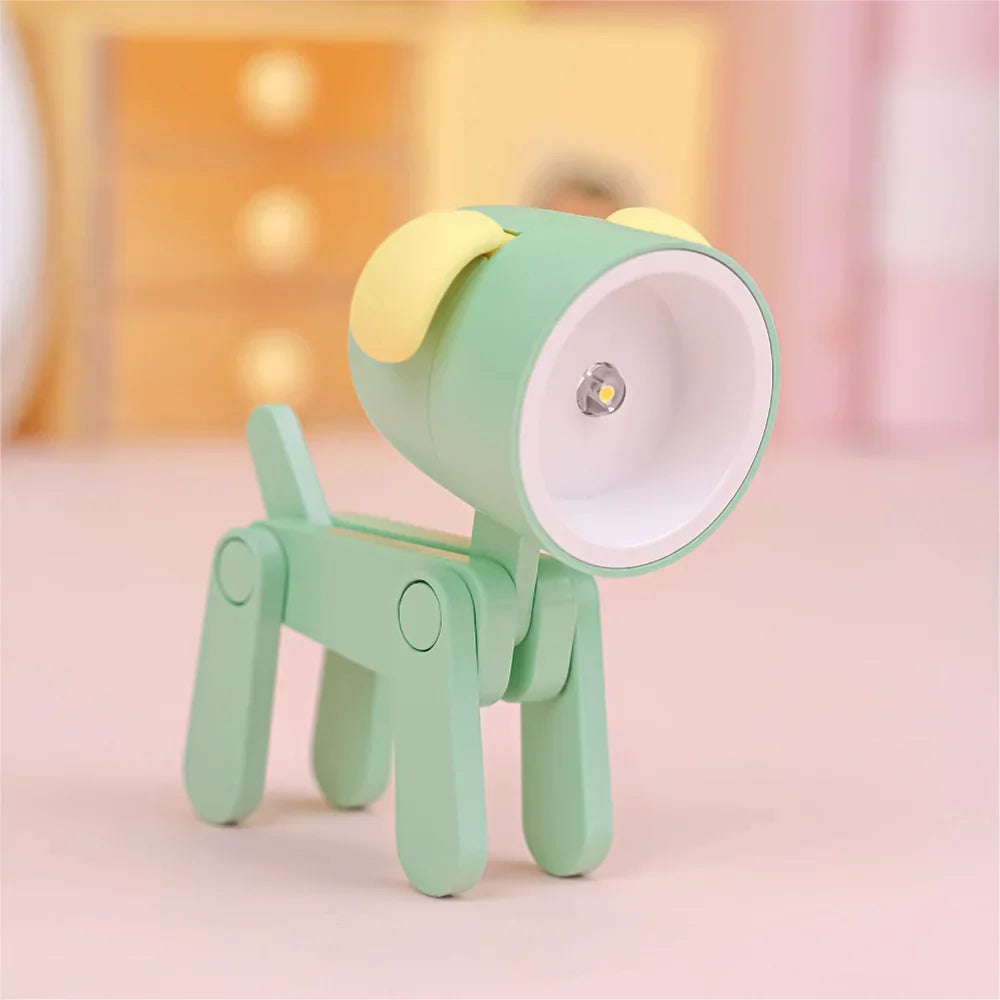 veilleuse pliante animaux chien girafe lampe table bleu jaune rose modernes clips