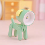 veilleuse pliante animaux chien girafe lampe table bleu jaune rose modernes clips