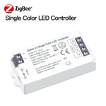 contrôleur led zigbee 3.0 wifi rgb rgbcct bande lumière ajustement luminosité télécommande application mobile