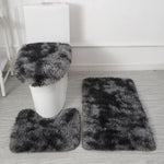 ensemble tapis salle bain pièces beige clair peluche douce antidérapant moderne absorbant