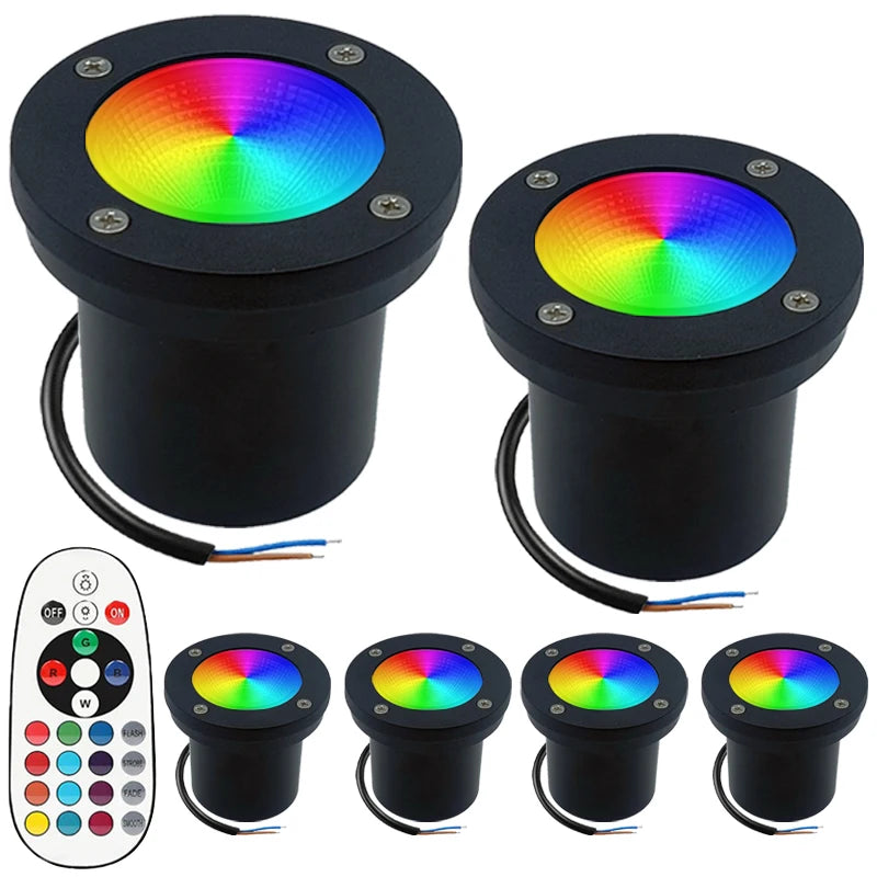 spot lumineux led extérieur noir moderne ip65 télécommande autonome flux lumineux 2492000