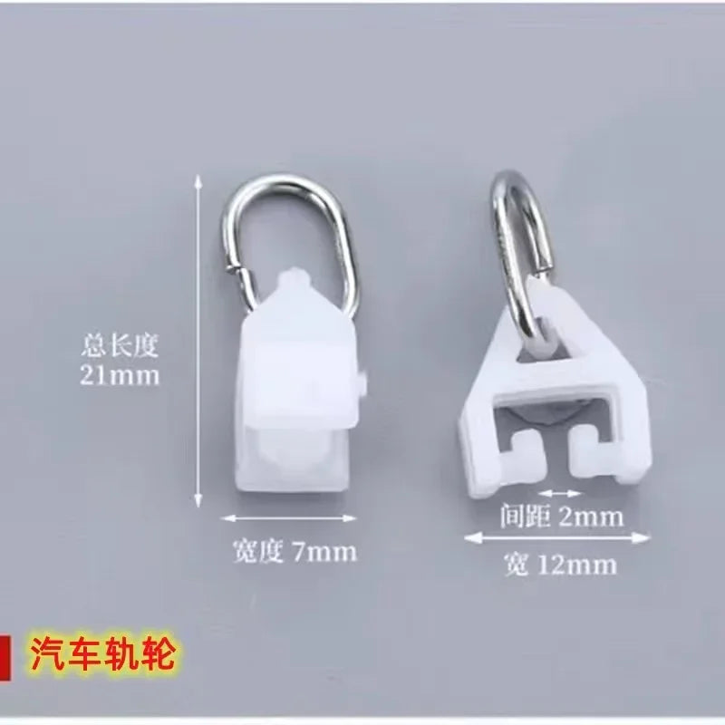 support rideau anneau boucle blanc moderne adhésif clips fixation