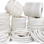 corde coton tissée rustique 10 12 15 20mm beige clair haute ténacité artisanat bricolage