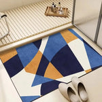 tapis abstrait moderne minimaliste polypropylène antidérapant beige bleu orange vert noir