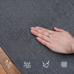 tapis moderne gris foncé texture tissée uniforme polyester salon chambre salle bain 80x160cm