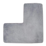 tapis gris doux moderne antidérapant salle bain salon uni mousseolvable chambre coucher