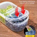 boîtes rangement fruits transparentes modernes clips poignées multifonctionnelles