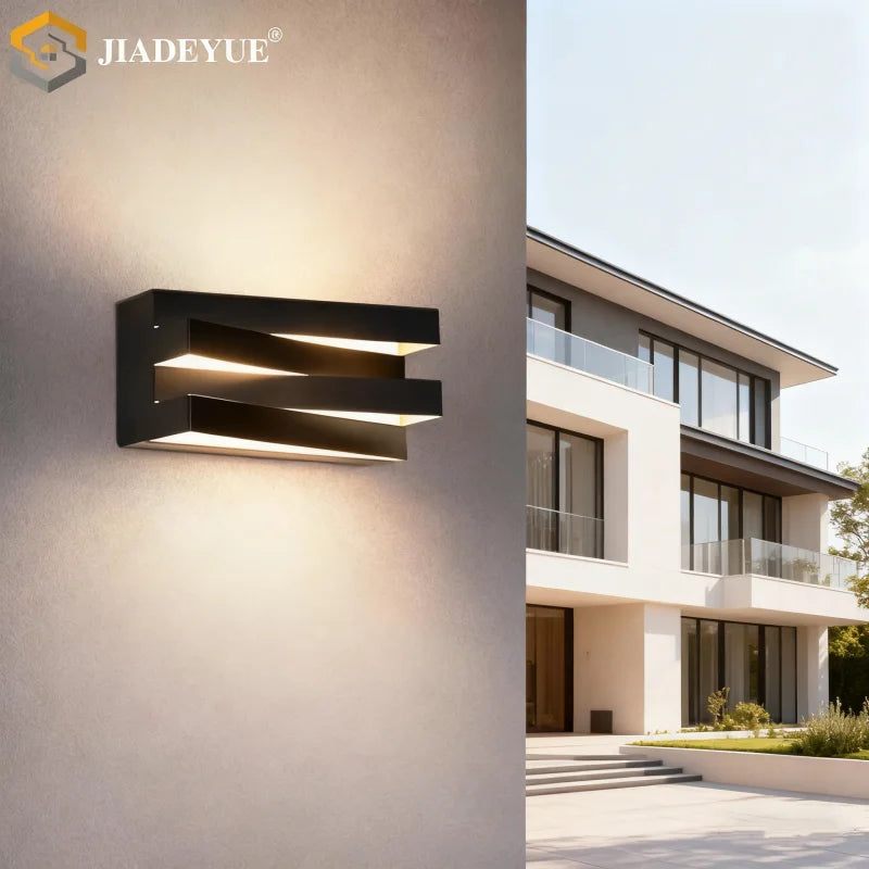 applique murale led moderne noir blanc ip65 2492000lm 85265v minimalisteextérieurintérieur