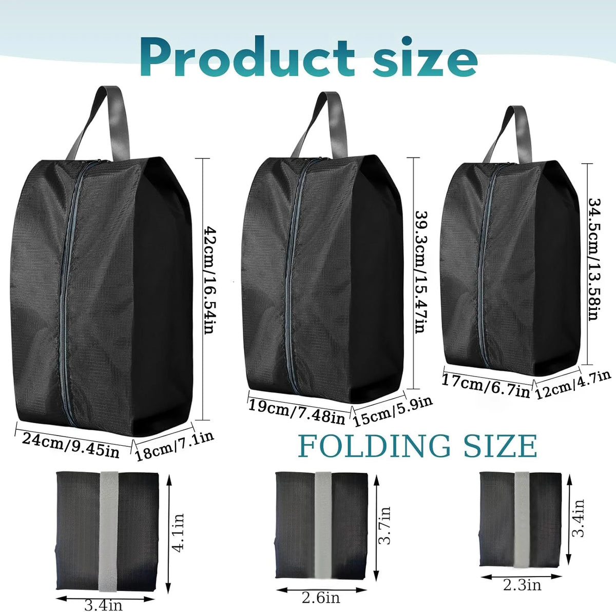 sacs chaussures pliables imperméables multi usages réutilisables modernes portables étanches zippées stockage organisation voyage