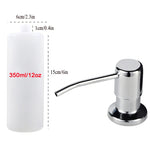 distributeur liquide moderne argenté adhésif corps plastique tête inoxydable tube silicone bouteille plastique minimaliste