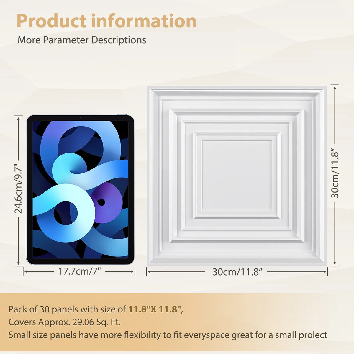 panneau mural 3D blanc relief moderne adhésif salon chambre enfant mariage carré classique PVC