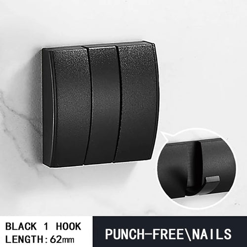 lot crochets muraux adhésifs noirs dorés porte serviettes manteau cuisine salle bain