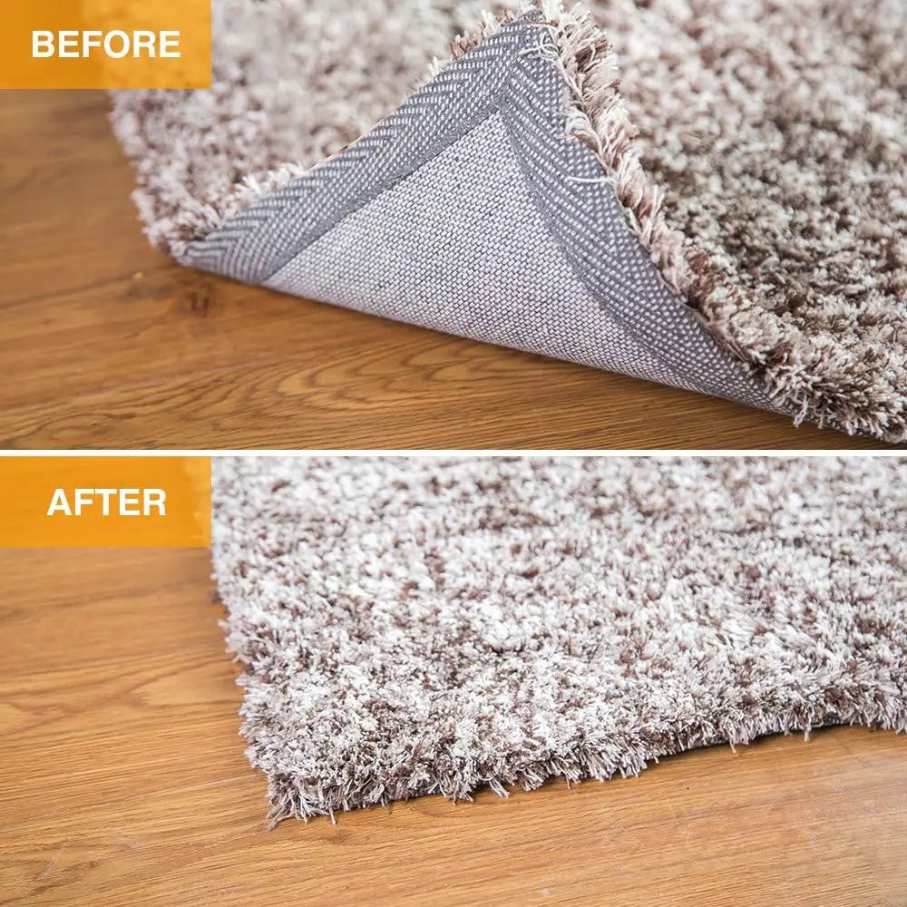 pinces tapis antidérapantes coussin anti bouclage poils ondulés adhésif rose gris beige blanc marron