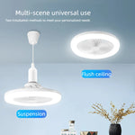 ventilateur lampe led blanc moderne télécommande ventilation arrière grille minimaliste
