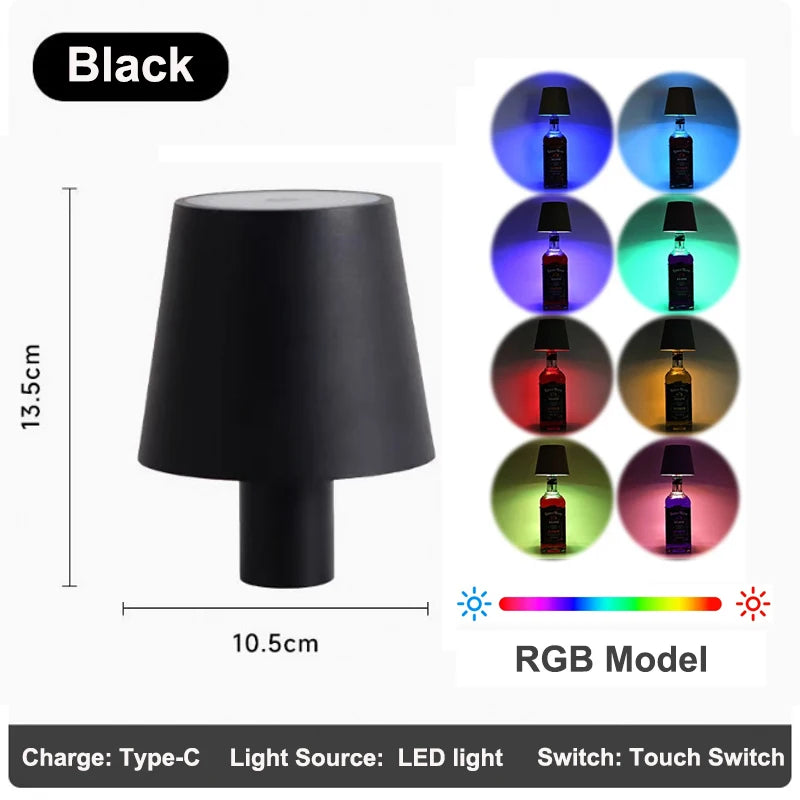 lampe table rechargeable led noir moderne base plate abatjour cable charge