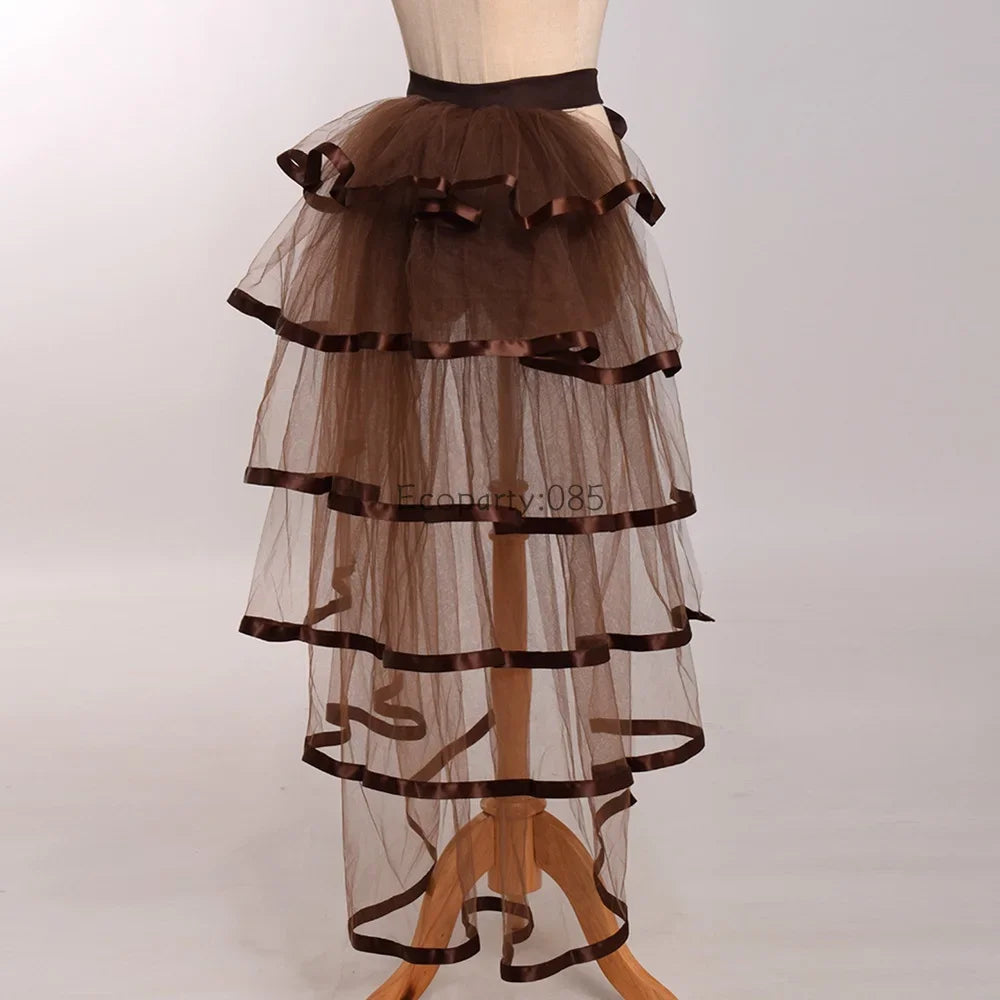 jupe tulle rouge blanche noire marron transparente rubans vintage mousseline cocktail femme